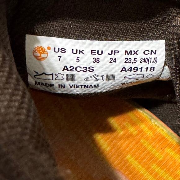 Timberland Sneaker Boots Brown Nubuck Leather Skyla Bay Ankle Lace Shoes Size 7 - Picture 6 of 6